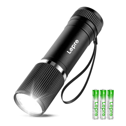 Lepro Small Torches Battery Powerd, 2 Pack EDC Torch with Aluminum Body, IPX4 Waterproof Perfect for Camping, Emergency, Dog Walking, Daily Carry and Outdoor Hiking (Batteries Included)